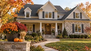 Read more about the article 21 Rustic Fall Planter Displays Front Porches That Capture Autumn Beauty